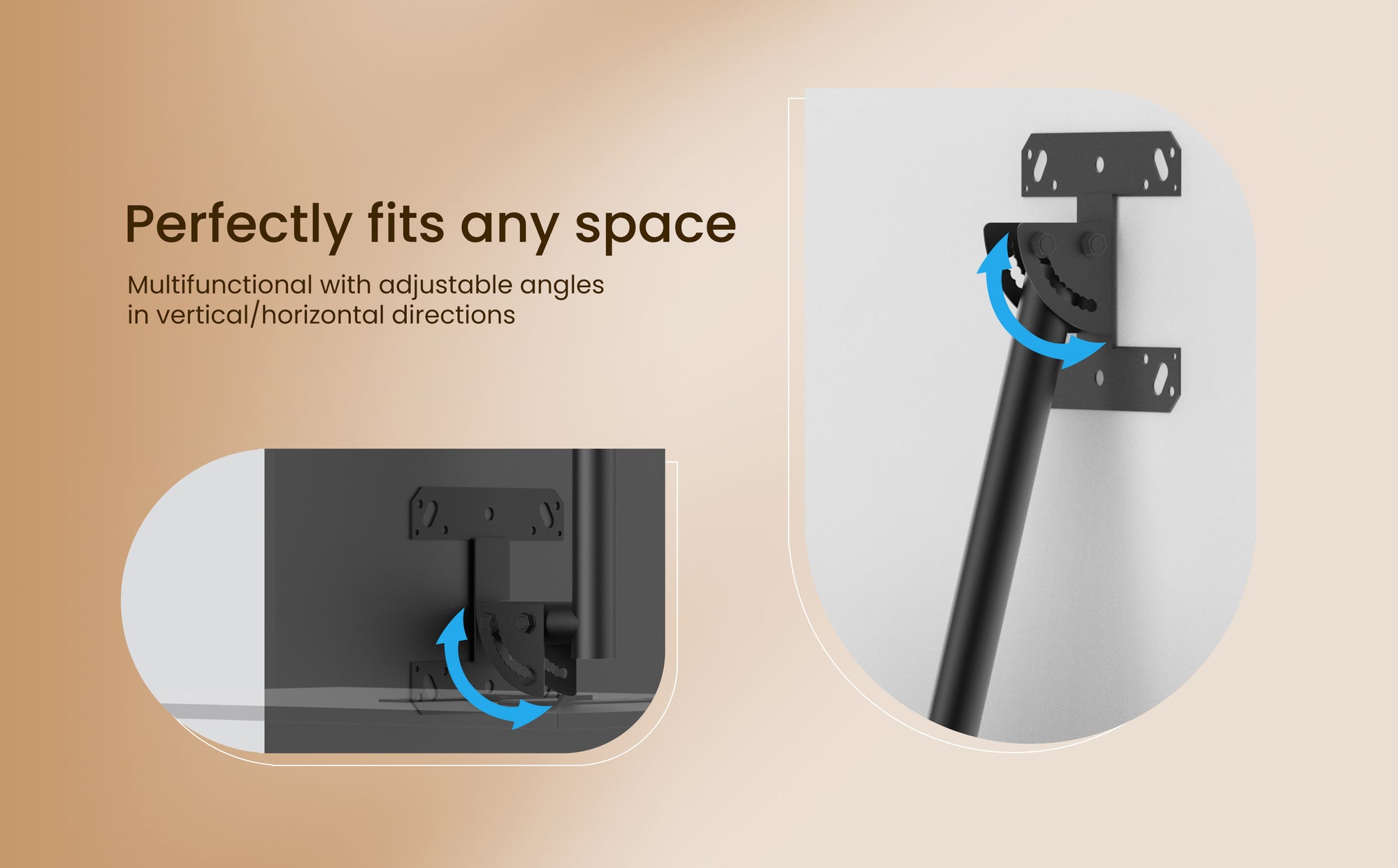 multi-functions with adjustable angles in vertical or horizontal directions