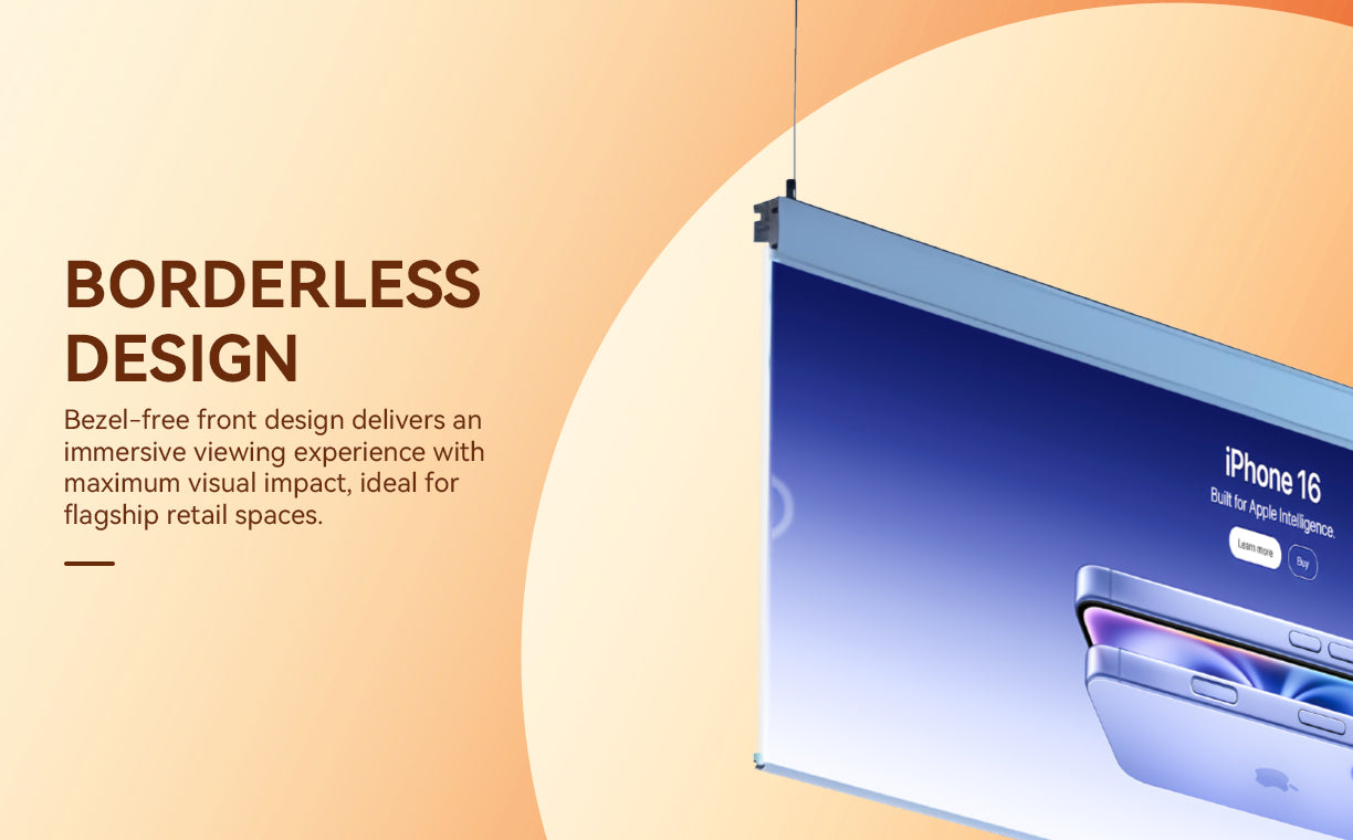 bezel-free design delivers an immersive viewing experience