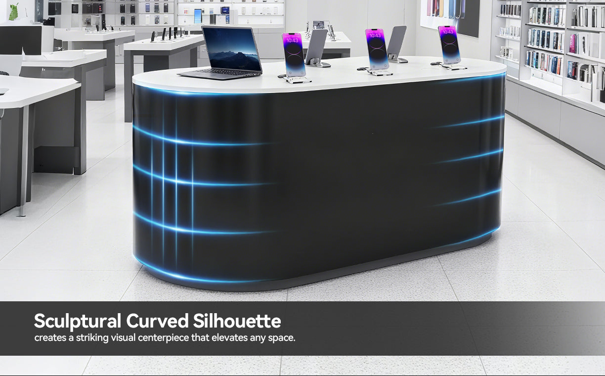 sculpture curved silhouette creates a striking visual centerpiece that elevates any space