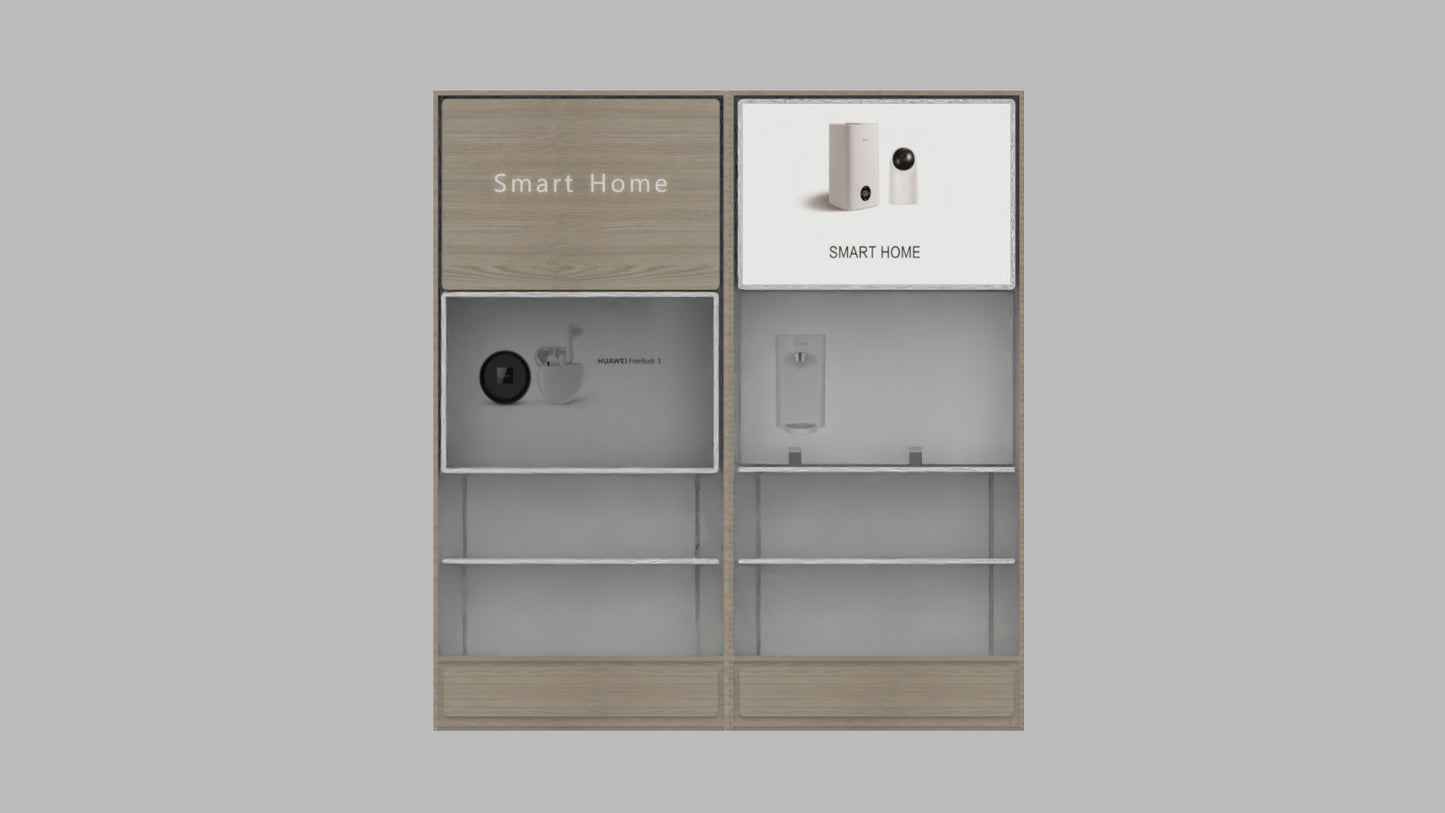 CERES Customizable Wall-Mounted 3C Display System - Modular Combination Cabinet for Retail Stores