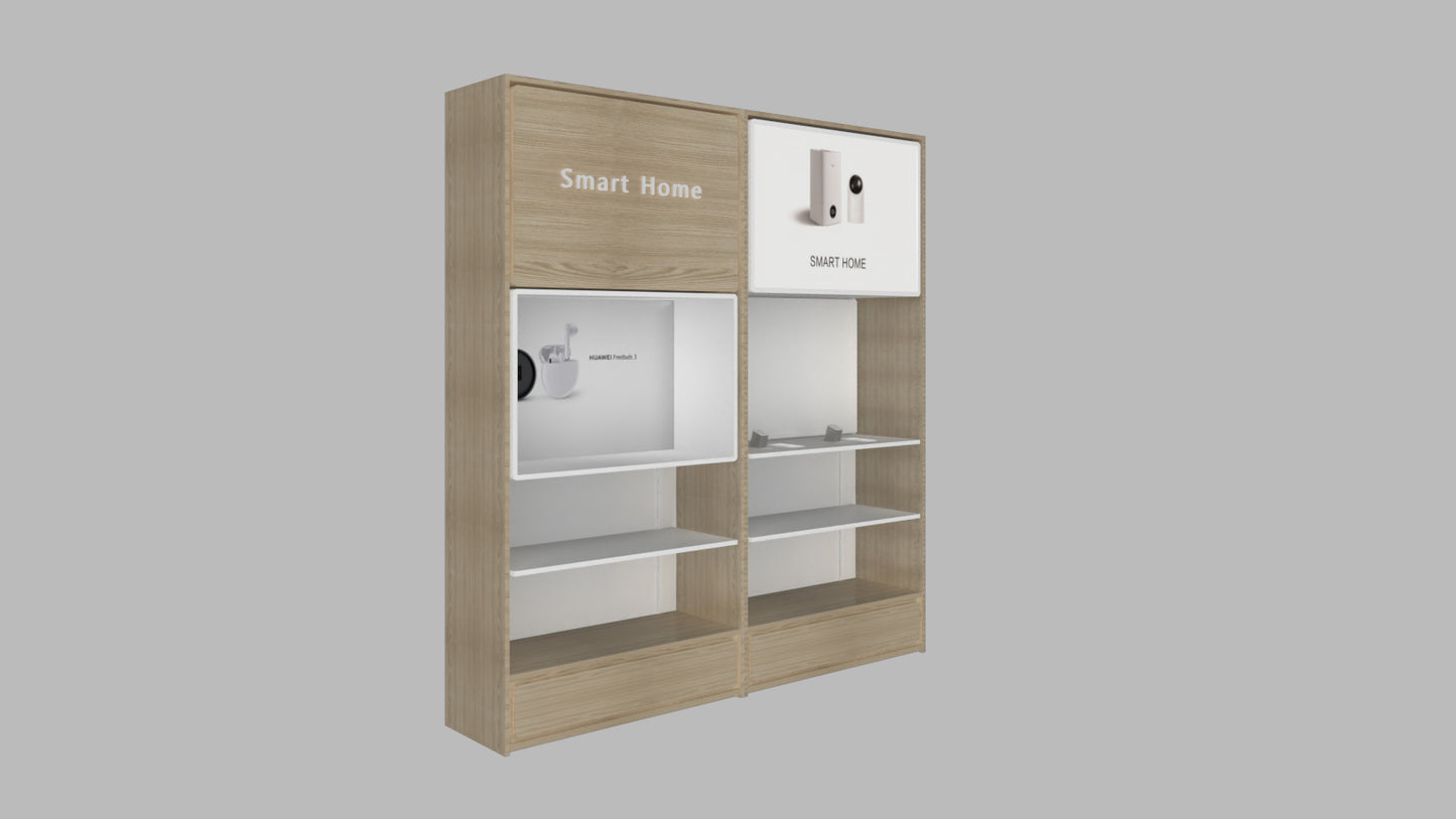 CERES Customizable Wall-Mounted 3C Display System - Modular Combination Cabinet for Retail Stores