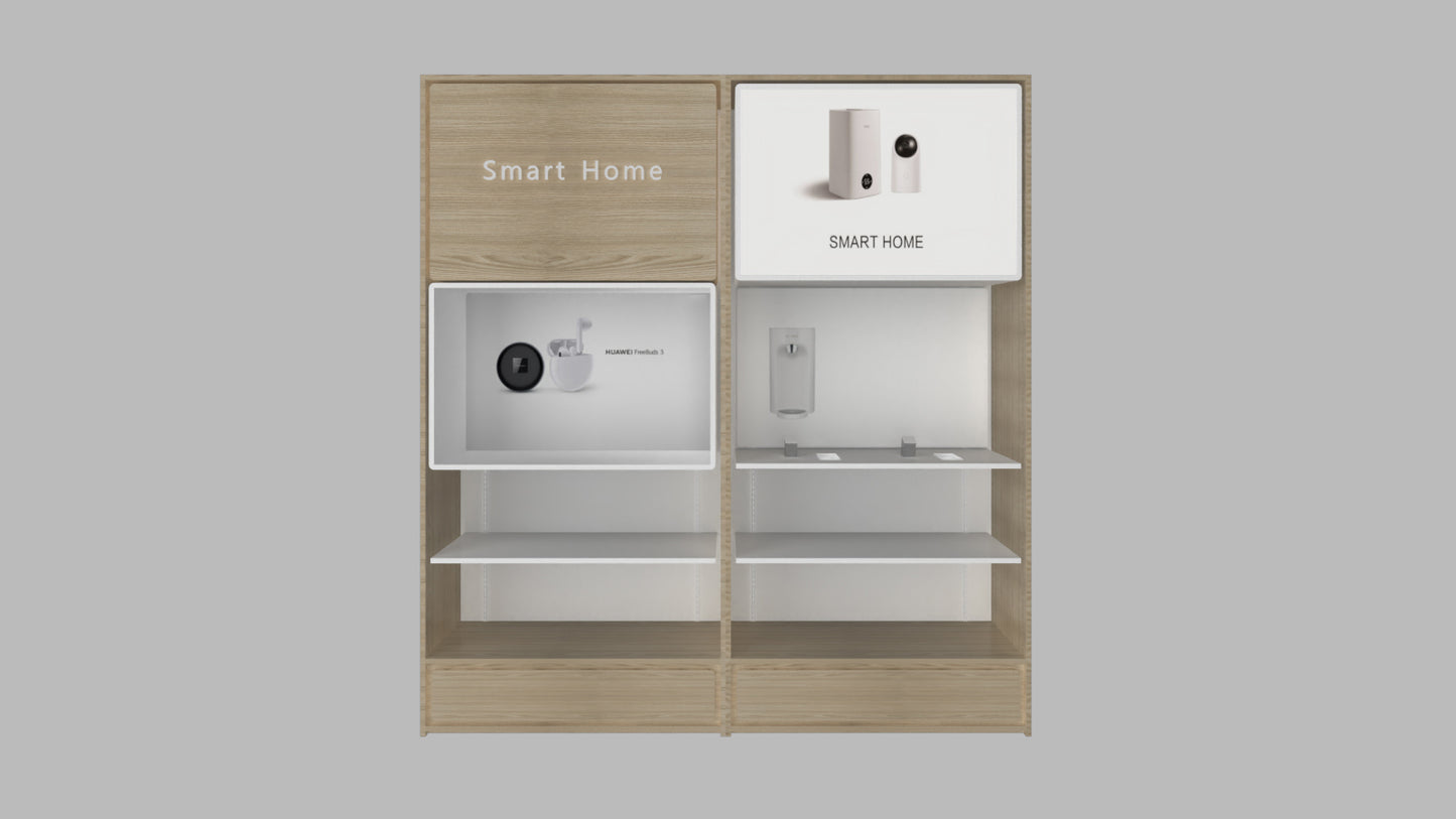 CERES Customizable Wall-Mounted 3C Display System - Modular Combination Cabinet for Retail Stores