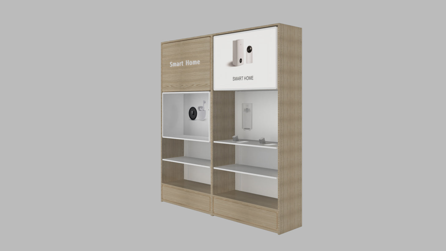CERES Customizable Wall-Mounted 3C Display System - Modular Combination Cabinet for Retail Stores