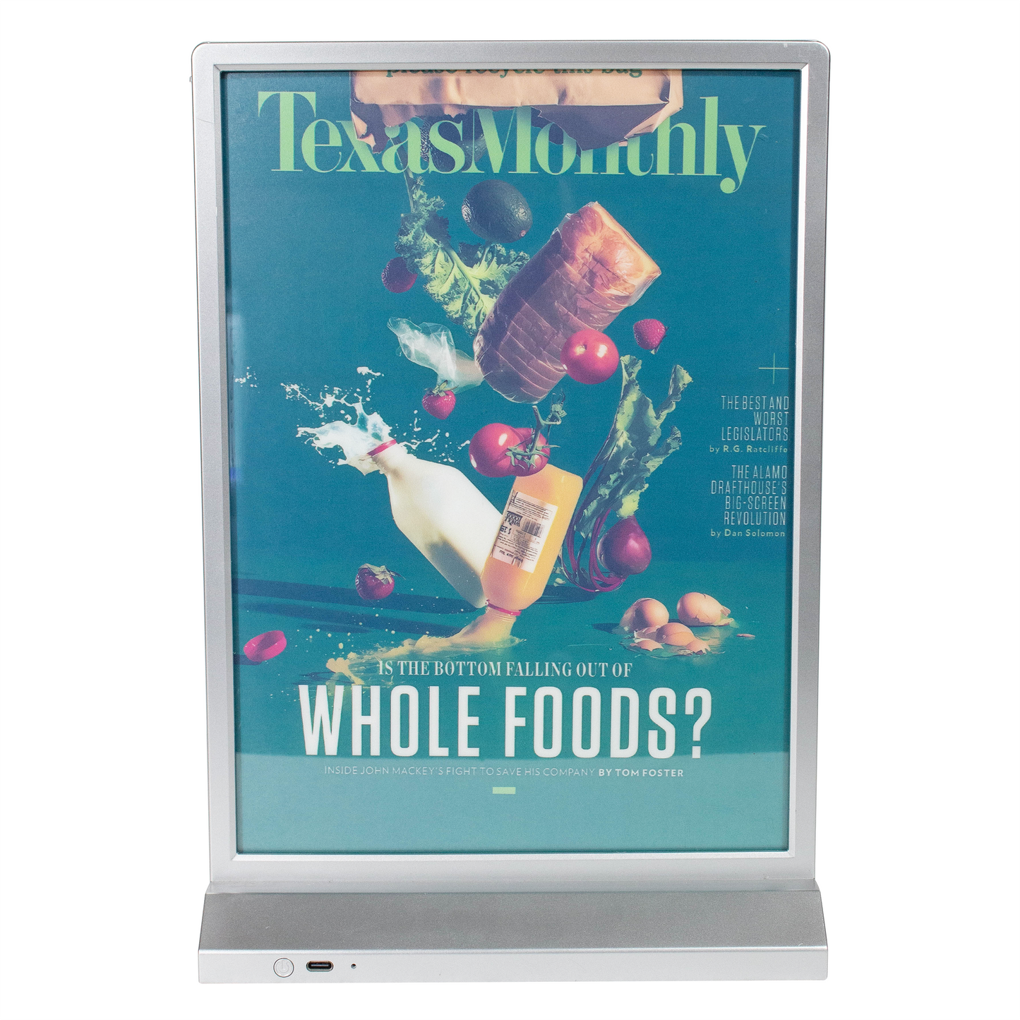 CERES Indoor Use Only - Rechargeable Desktop Display Double Side Advertising Light Box Sign