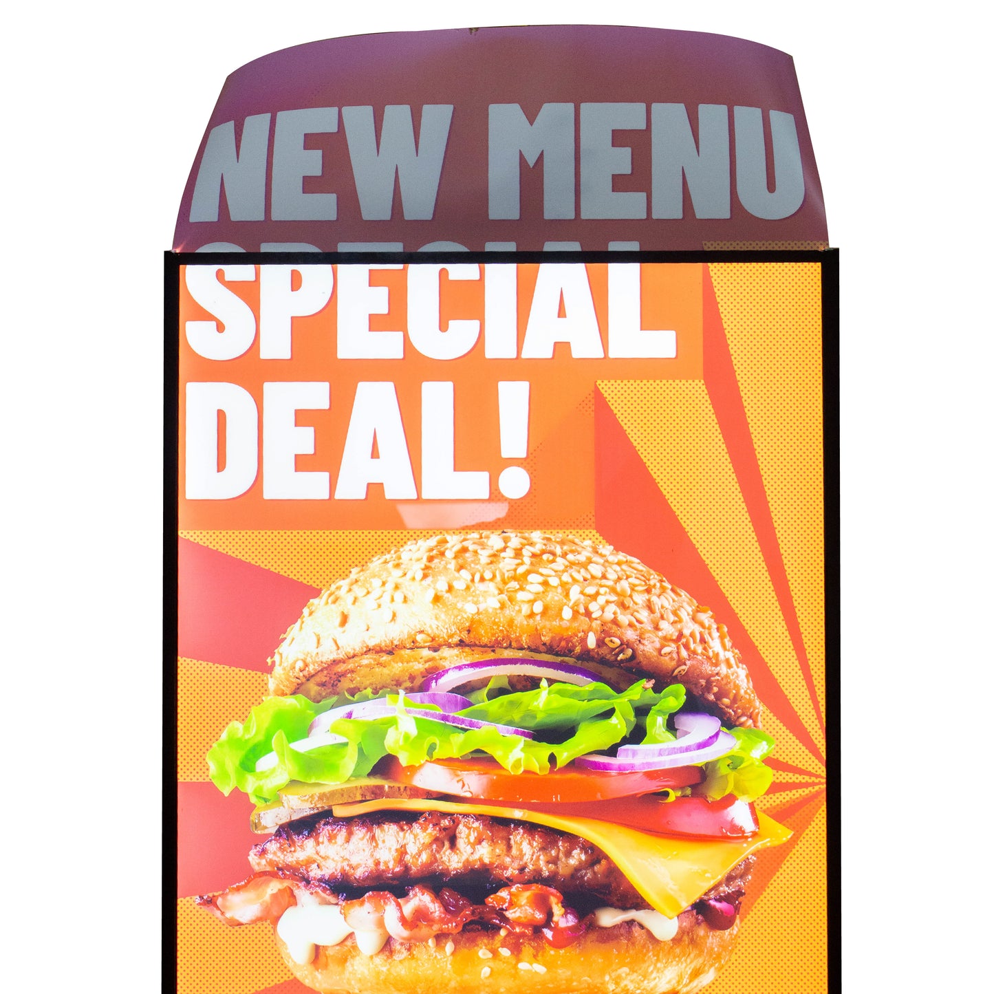 CERES Indoor Use Only -Black Floor-standing Display Vertical Poster Board Advertising Light Box LED Sign for Shops