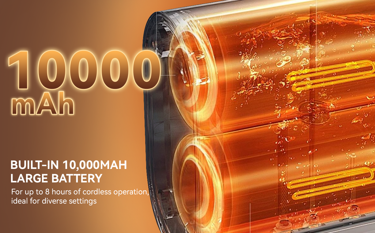 high-capacity rechargeable battery enabling long-lasting wireless display for desktop light box