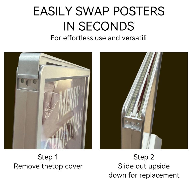 posters replacement of rechargeable desktop LED light box 