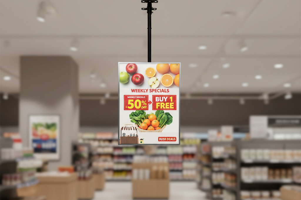 Top-Hanging Display LED Light Box with thin frame