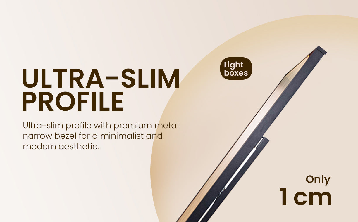 ultra-slim profile with metal narrow bezel