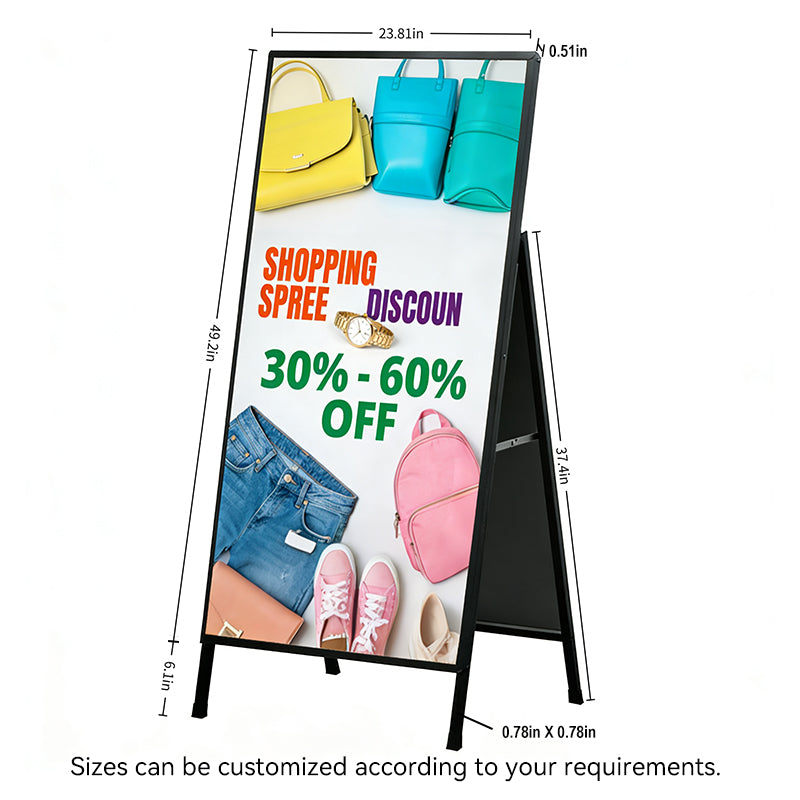 dimensions of a-frame led light box and more sizes provided