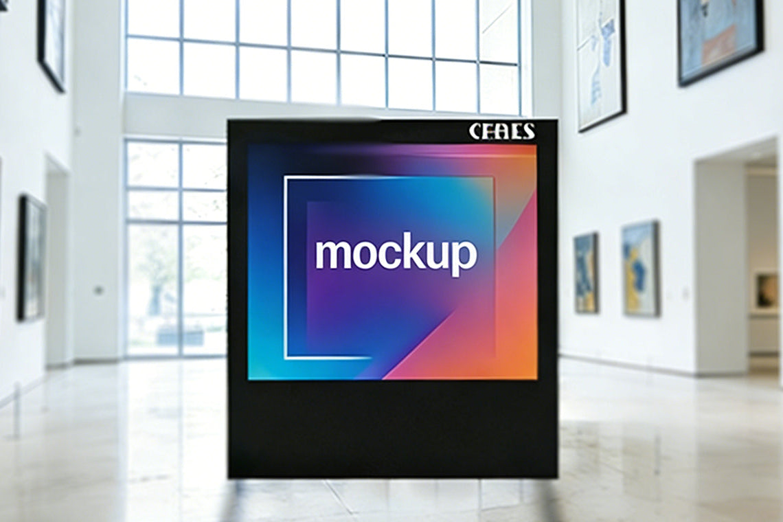large format fabric light box used in the exhibition