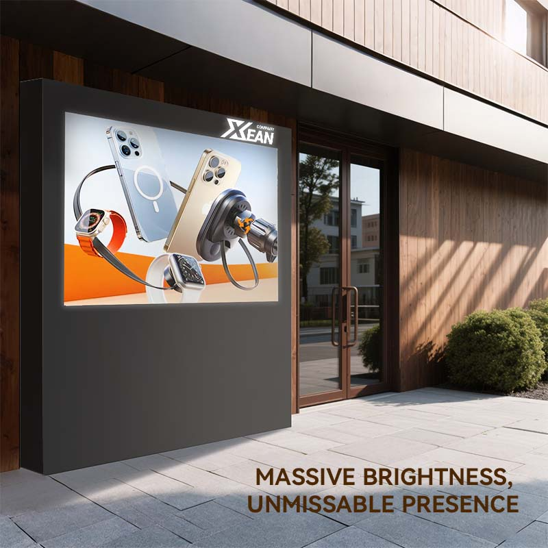 fabric LED light box used in retail store entrance with bright integrated lighting