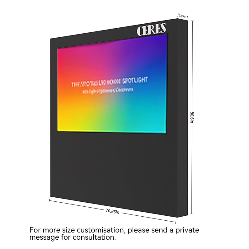 dimensions of fabric LED light box