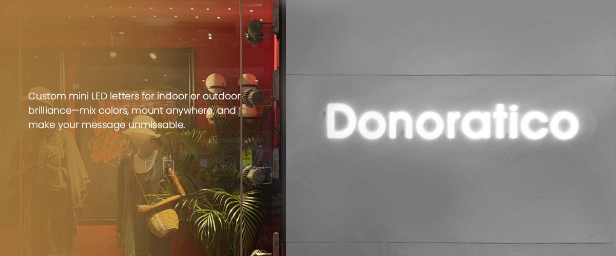 custom mini led letters for indoor or outdoor application