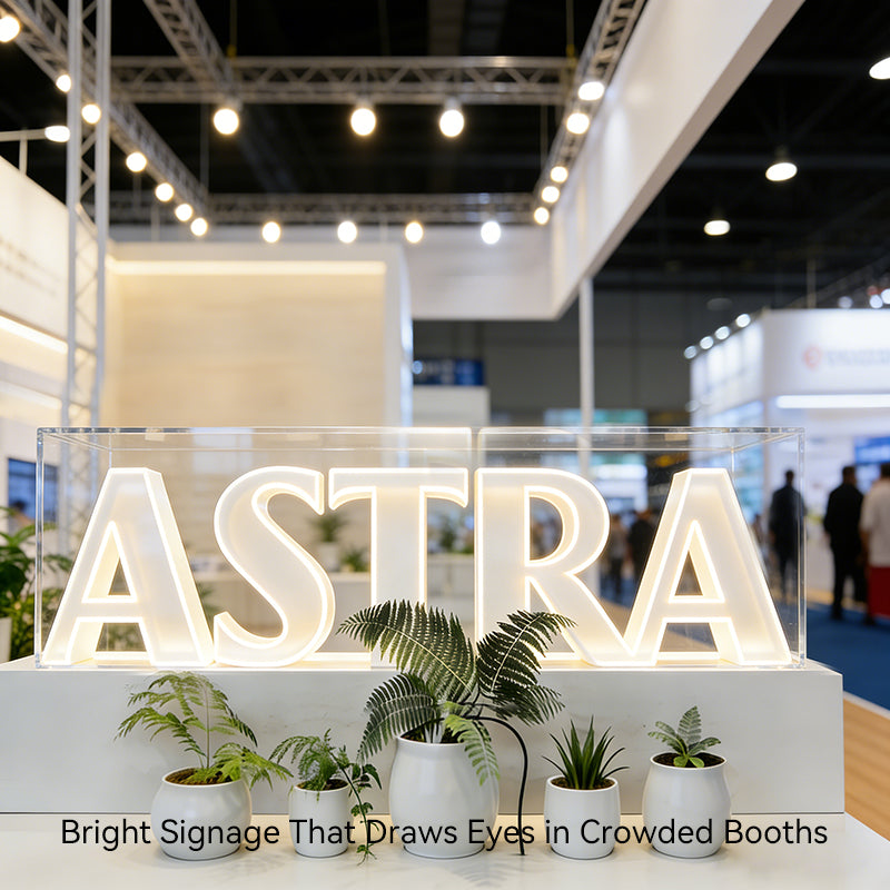 mini LED acrylic sign displayed on shop display shelves enhancing visual merchandising
