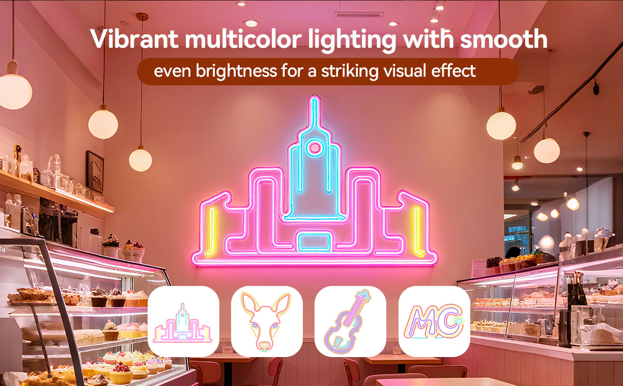 vibrant multicolor lighting with smooth even brightness for a striking visual effect