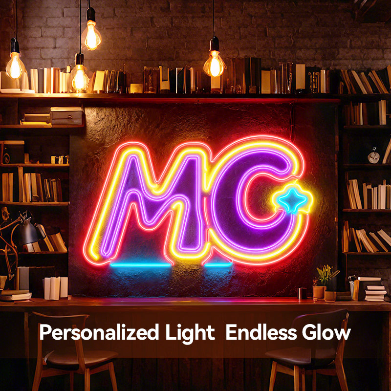 Customized led neon light designs emit a brilliant glow indoors, enhancing the atmosphere.
