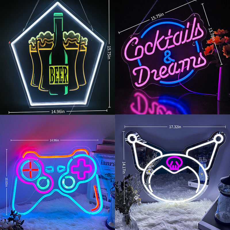 LED neon lights that can be customized in terms of pattern and size