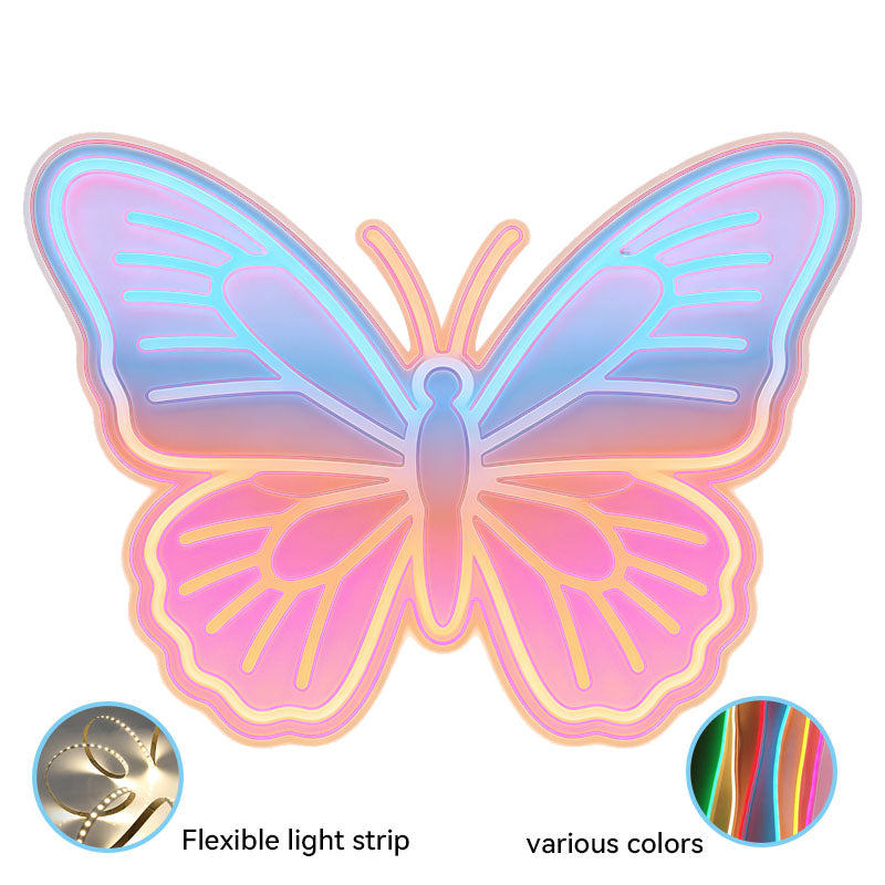 Neon light with flexible light strip and various color options 