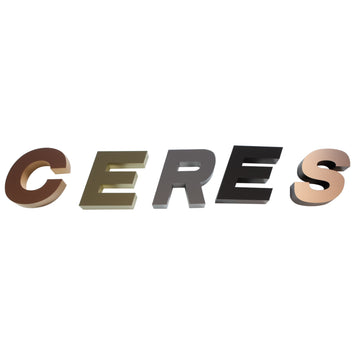 custom 3D metal sign letters with various texture materials and colors 