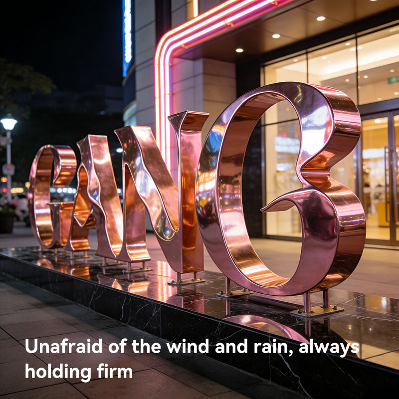 metal 3d sign is unafraid of the wind and rain with firm quality