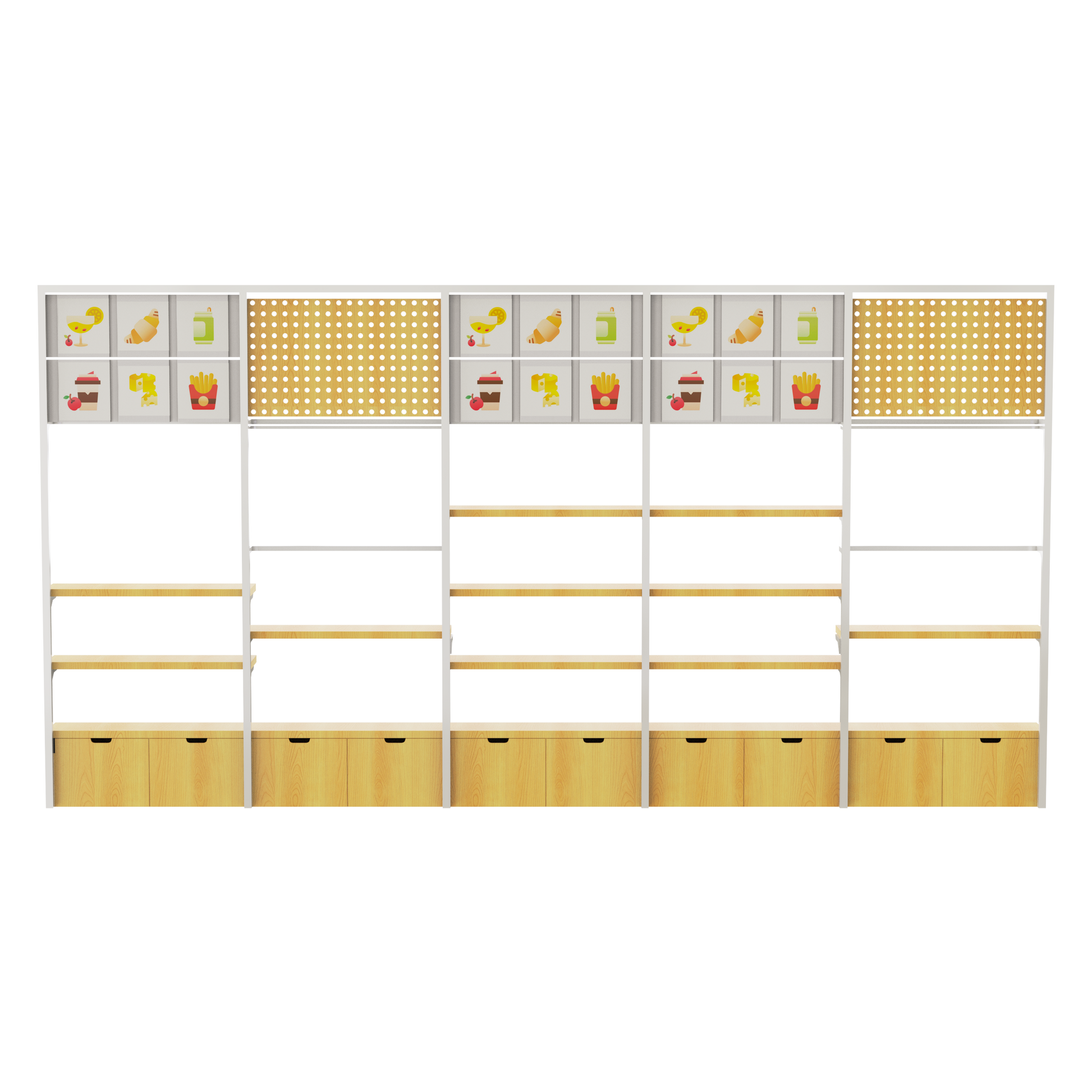 MINISO Style Wall-sided Shelves