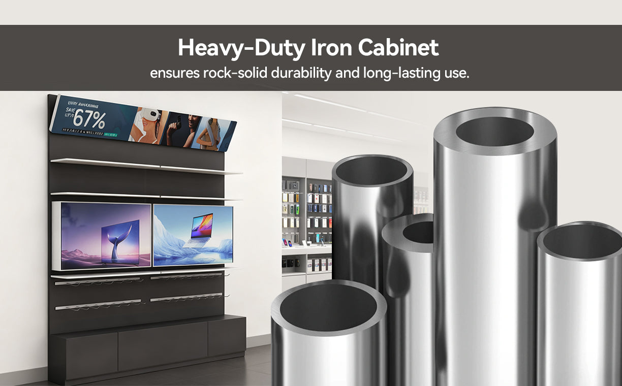 heavy-duty iron cabinet ensues rock-solid durability and long-lasting use