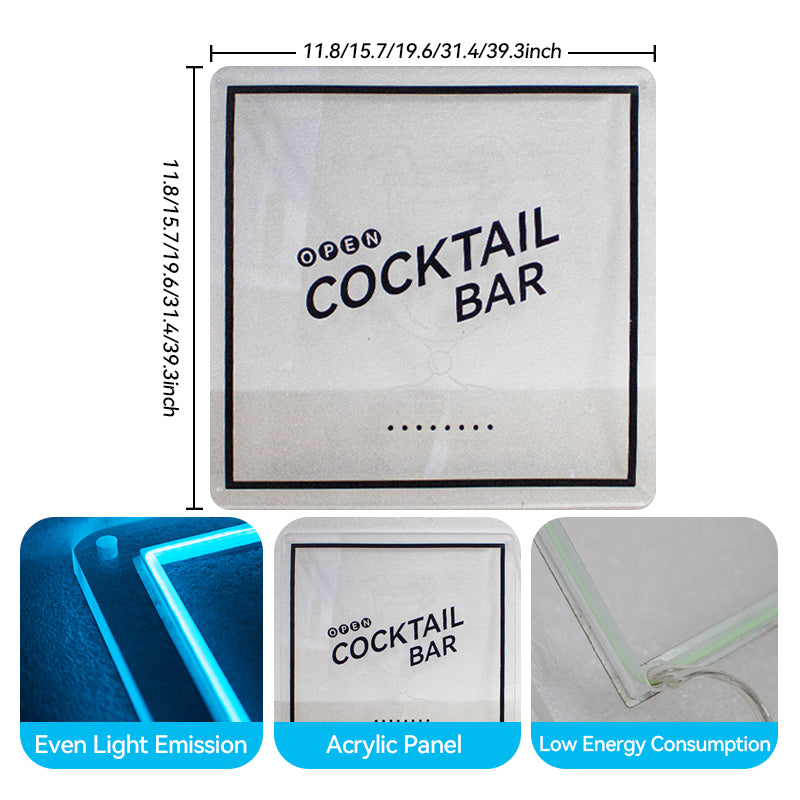 CERES Acrylic Neon LED Signs - Customizable Text /Multi-color /Design for Bedroom Wall Decor, Bar Cafe, Wedding Backdrop