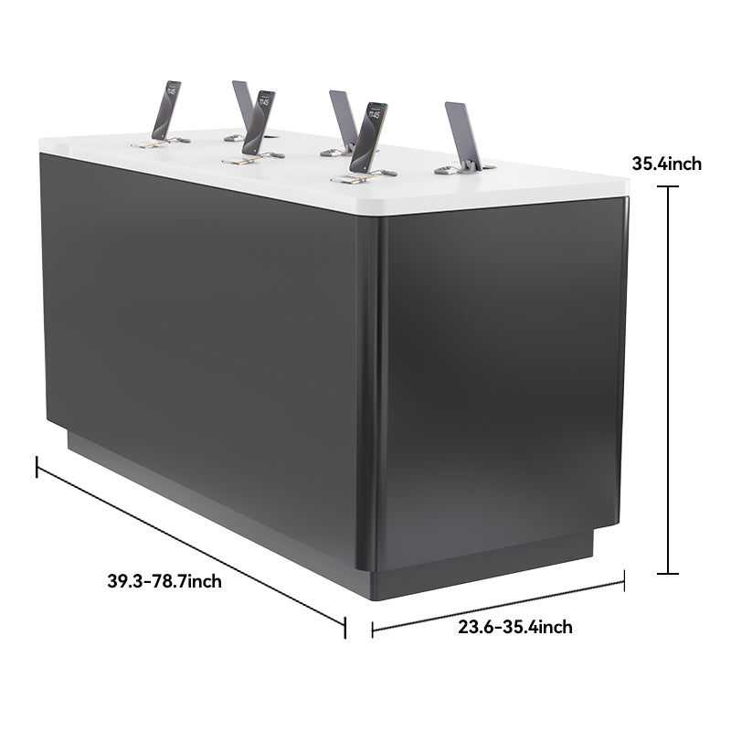CERES Digital Device Island Experience Table - Retail Display with Anti-Theft System for Stores（Square）