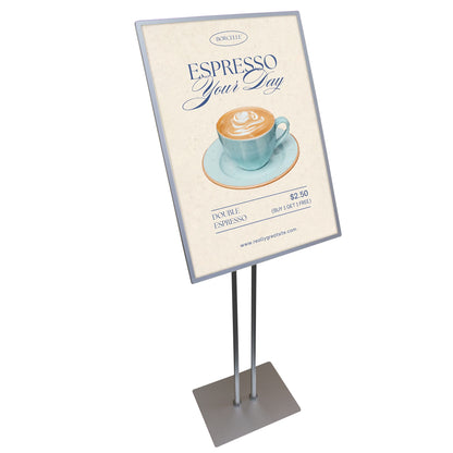 CERES Indoor Use Only - Floor-standing Display Vertical Poster Advertising Light Box Sign with Double Poles for Shops