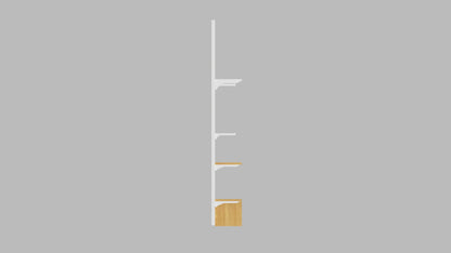 CERES Double-Sided Wood Grain Melamine Wall Shelf - Retail Display for Supermarket & Convenience Store