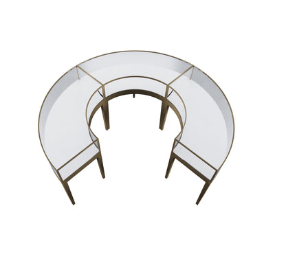 CERES Premium Tempered Glass Round Showcase - Jewelry & Watch Display Counter for High-End Stores