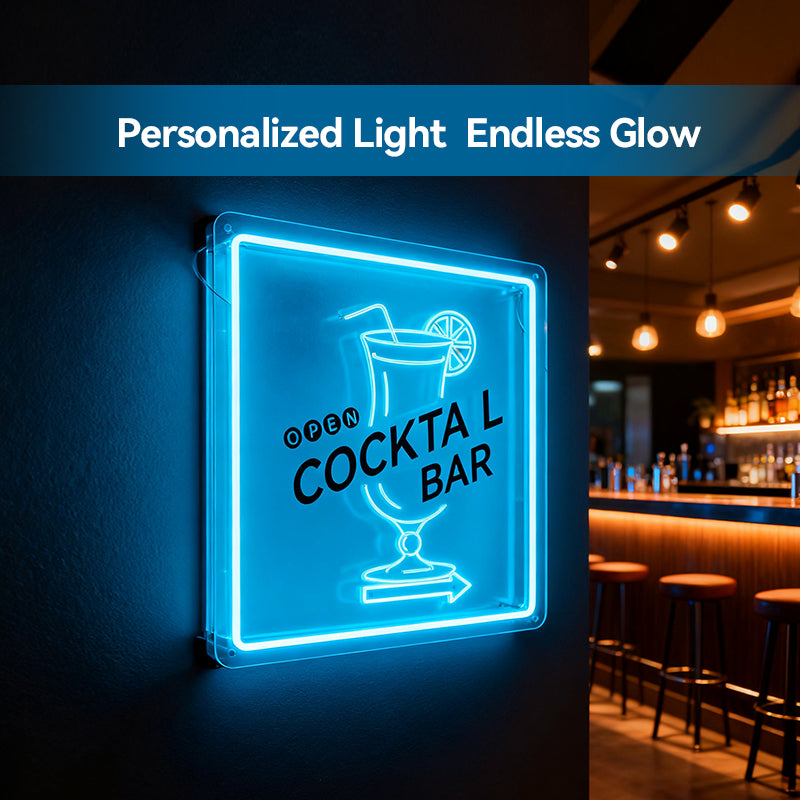 CERES Acrylic Neon LED Signs - Customizable Text /Multi-color /Design for Bedroom Wall Decor, Bar Cafe, Wedding Backdrop