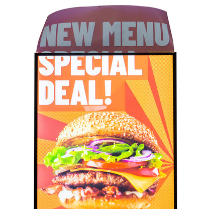 CERES Indoor Use Only -Black Floor-standing Display Vertical Poster  Board Advertising Light Box LED Sign for Shops