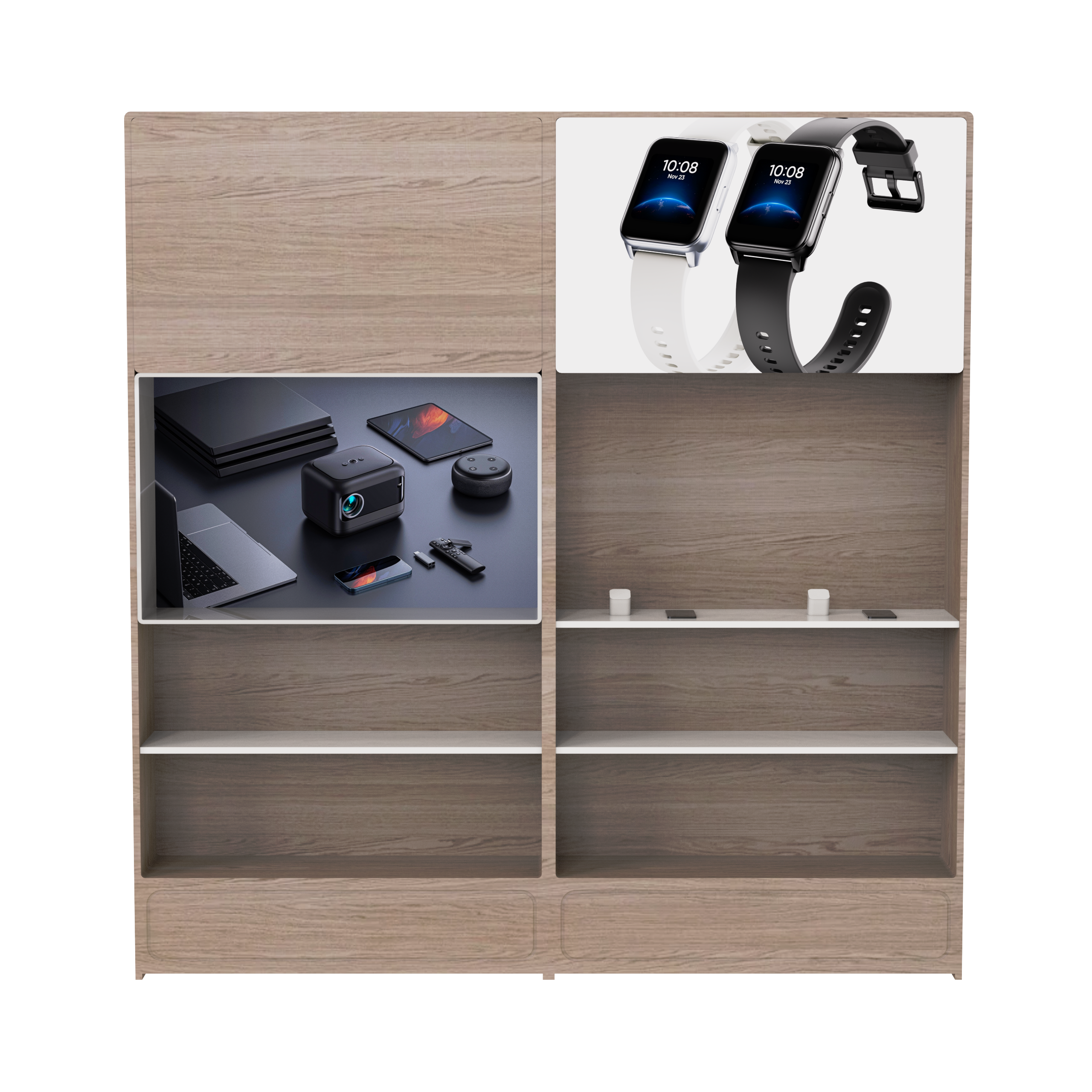 CERES Customizable Wall-Mounted 3C Display System - Modular Combination Cabinet for Retail Stores