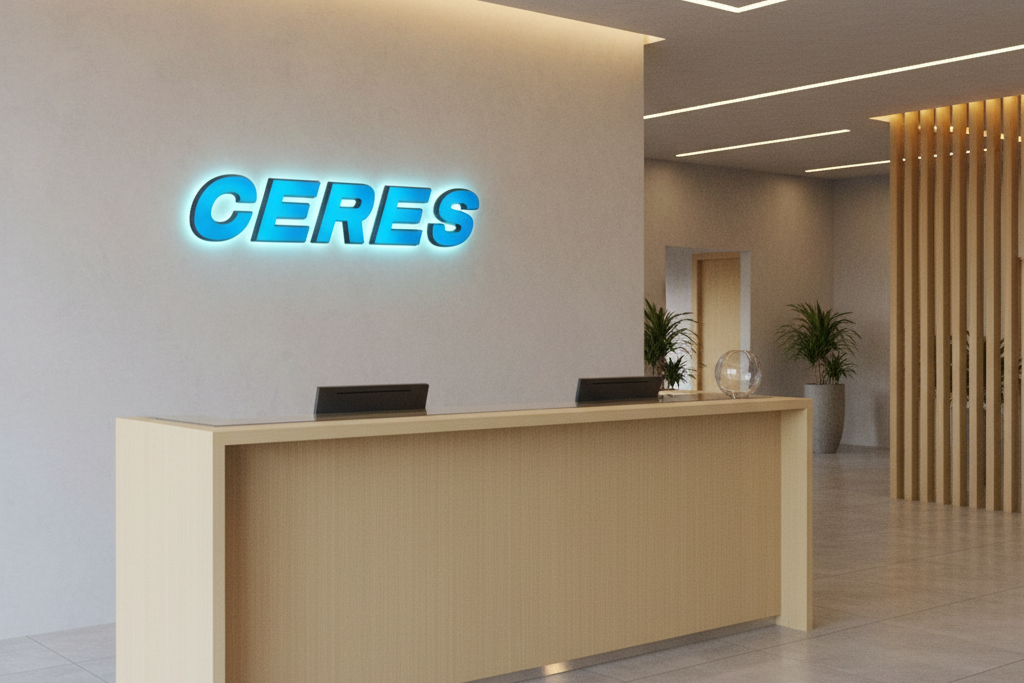 Mini LED Acrylic Sign in reception area