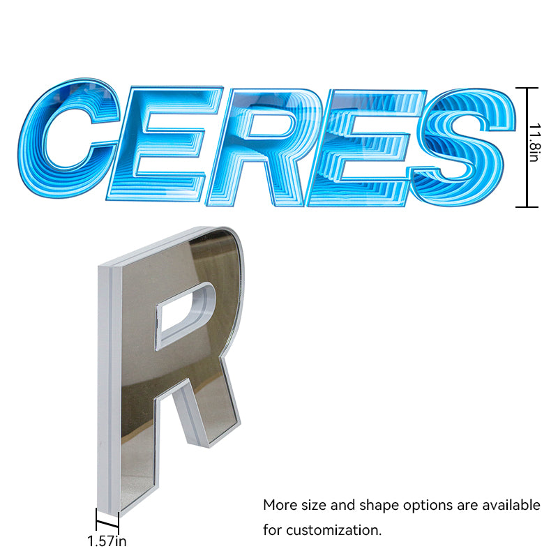 CERES Infinity Mirror LED Illuminated Letters (Letters & Numbers Available)
